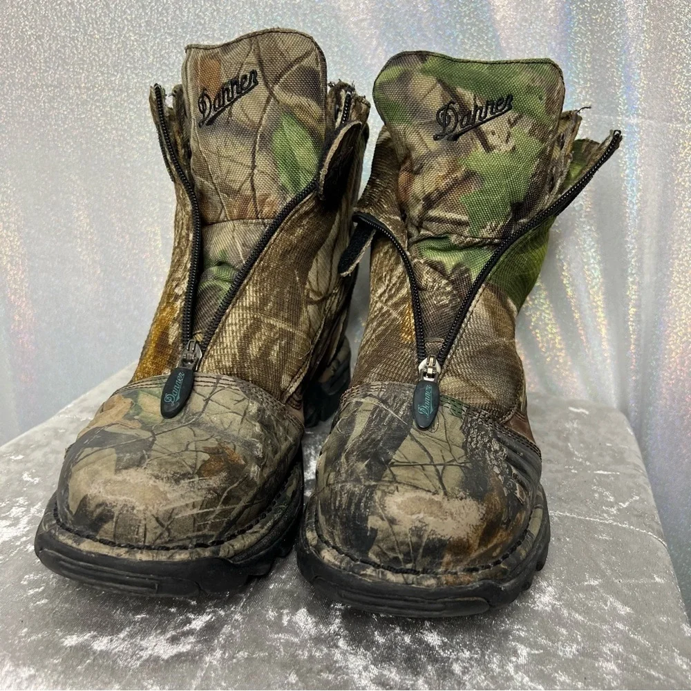 Danner boots camouflage green tree realistic camo hunting fishing outdoors hike